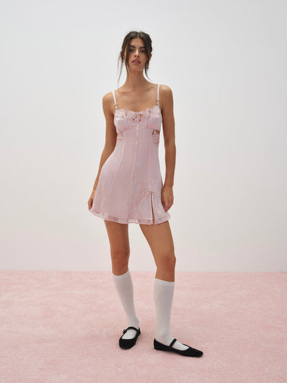 Blissful Blooms Slip Dress - Pink | For Love and Lemons