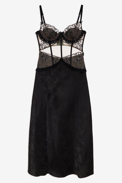 Sonia Maxi Slip Dress - Black | For Love and Lemons