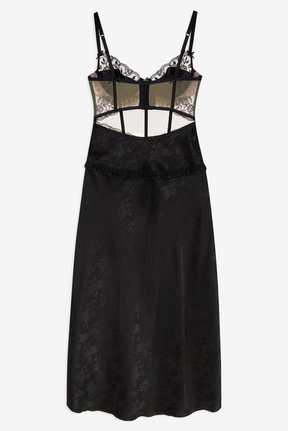 Sonia Maxi Slip Dress - Black | For Love and Lemons