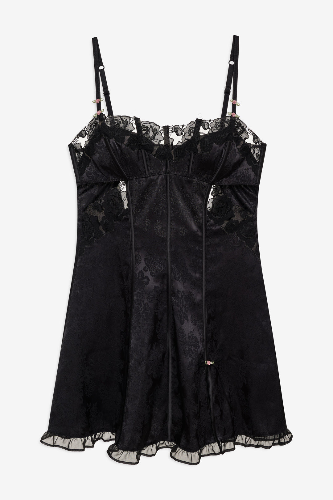 Blissful Blooms Slip Dress - Black | For Love and Lemons