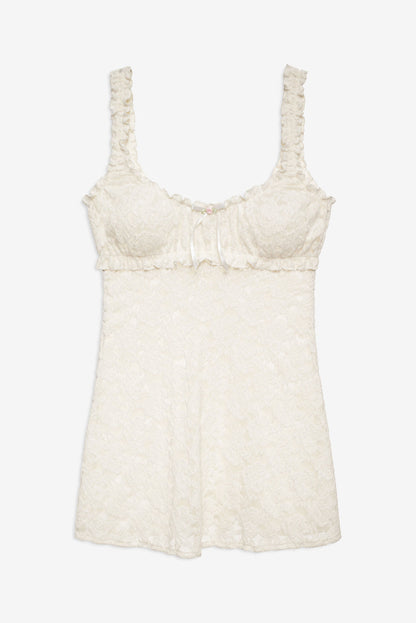 Cloud Lace Slip Dress - White | For Love and Lemons