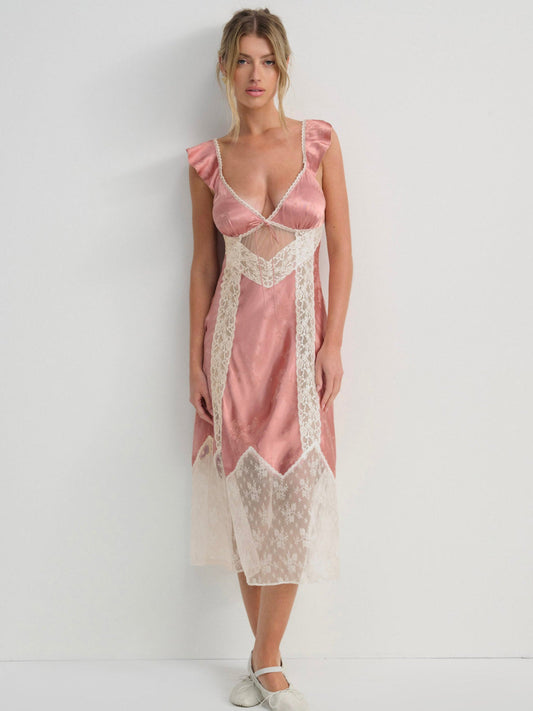 Juliet Midi Slip Dress - Terracotta | For Love and Lemons