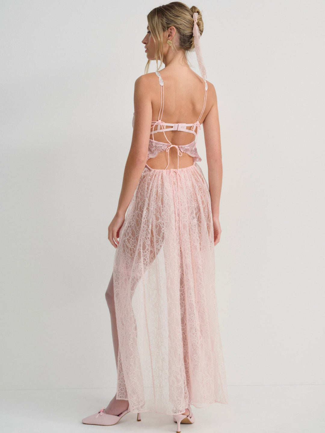Camilla Maxi Slip Dress - Pink | For Love and Lemons
