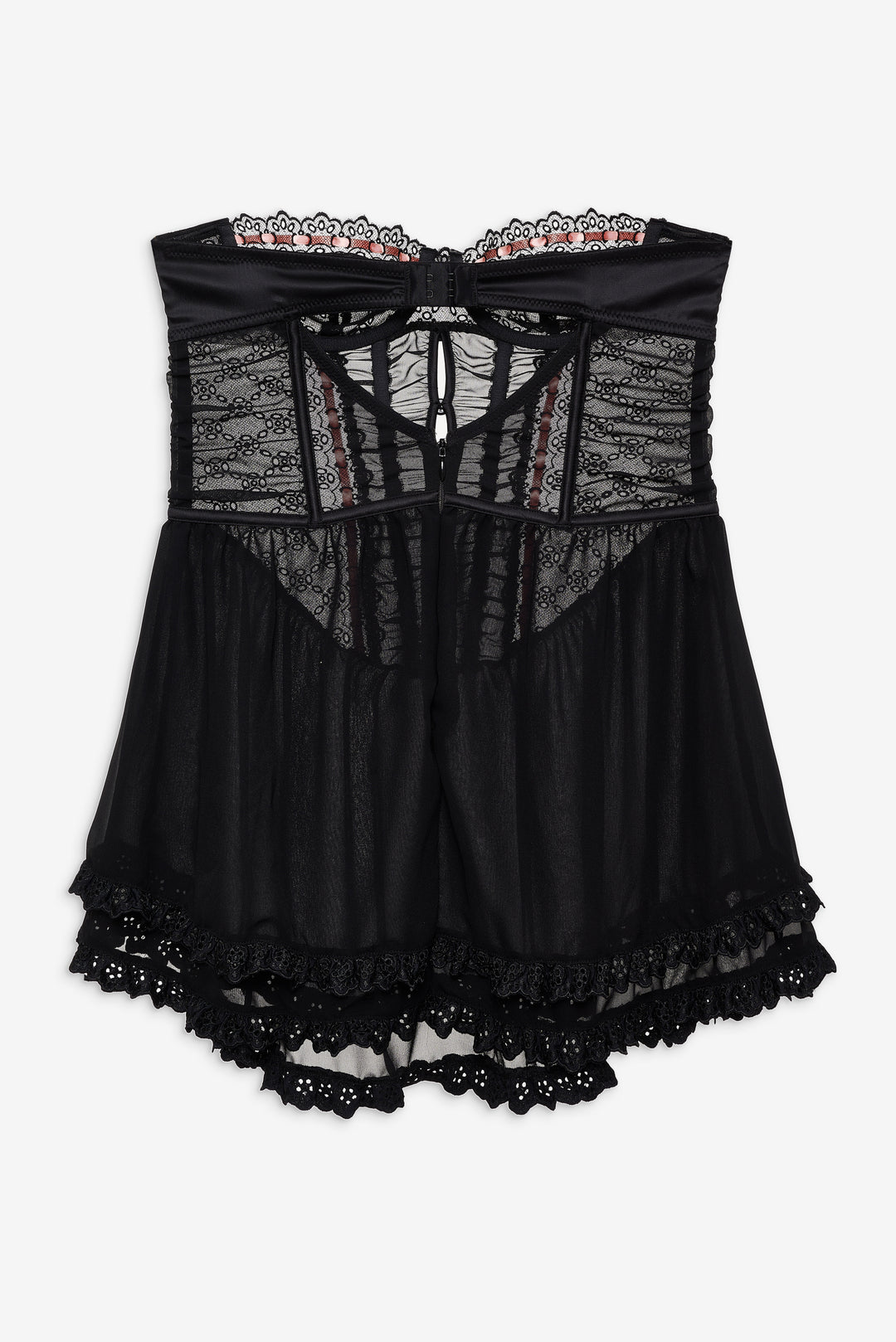 Elena Eyelet Slip Dress - Black | For Love and Lemons
