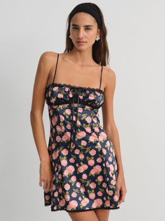 Kayla Slip Dress - Navy | For Love and Lemons