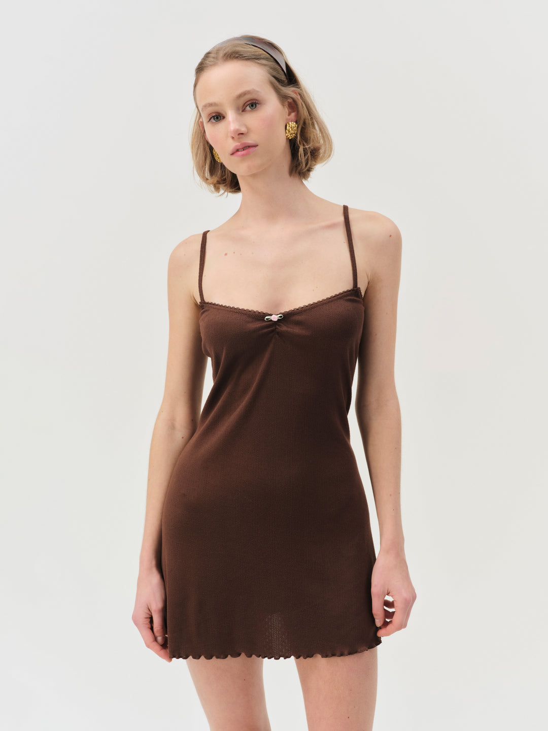 Elliana Slip Dress - Chocolate | For Love and Lemons