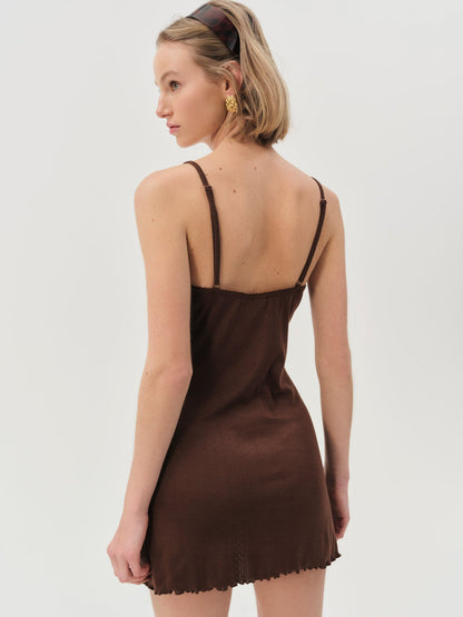 Elliana Slip Dress - Chocolate | For Love and Lemons