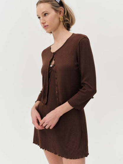 Elliana Slip Dress - Chocolate | For Love and Lemons