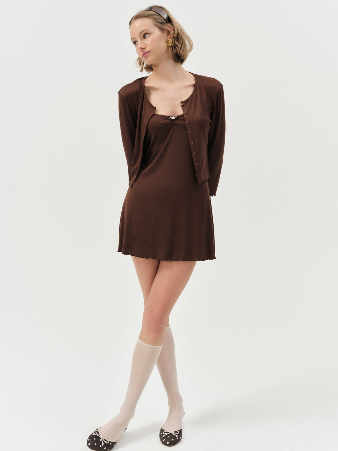 Elliana Slip Dress - Chocolate | For Love and Lemons