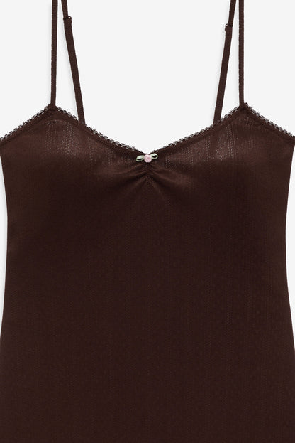 Elliana Slip Dress - Chocolate | For Love and Lemons