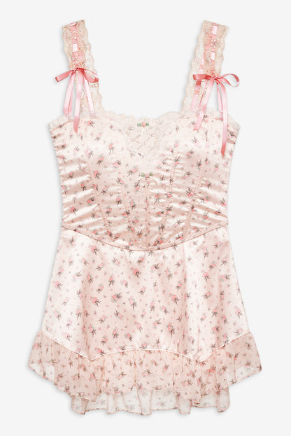 Peaches & Cream Slip Dress - Peach | For Love and Lemons