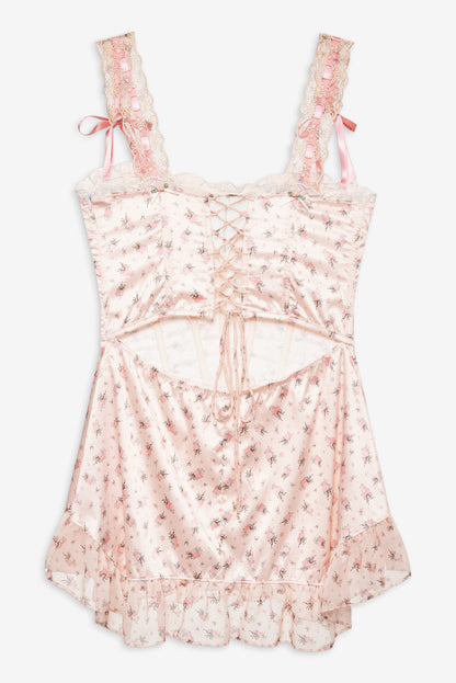 Peaches & Cream Slip Dress - Peach | For Love and Lemons