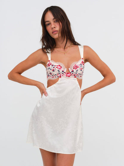 Festival Rose Slip Dress - Ivory | For Love and Lemons