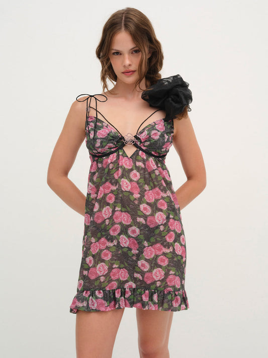 Ciara Slip Dress - Black | For Love and Lemons