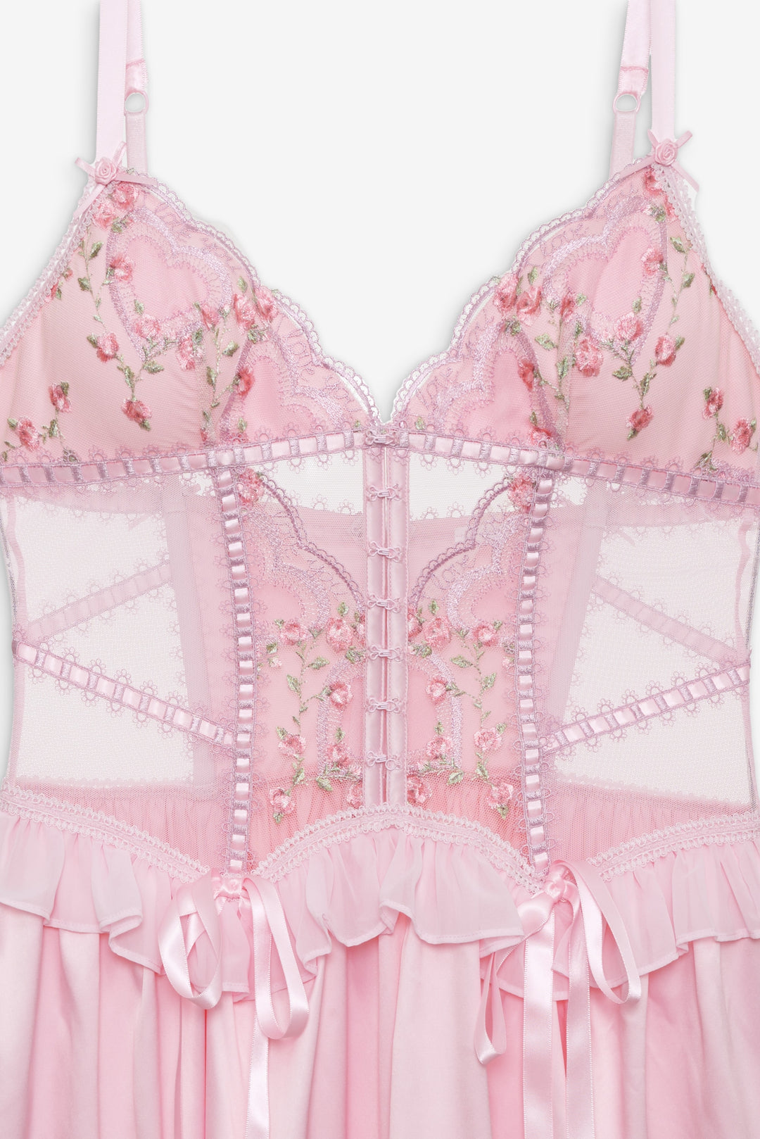 Ily Embroidered Slip Dress - Pink | For Love and Lemons