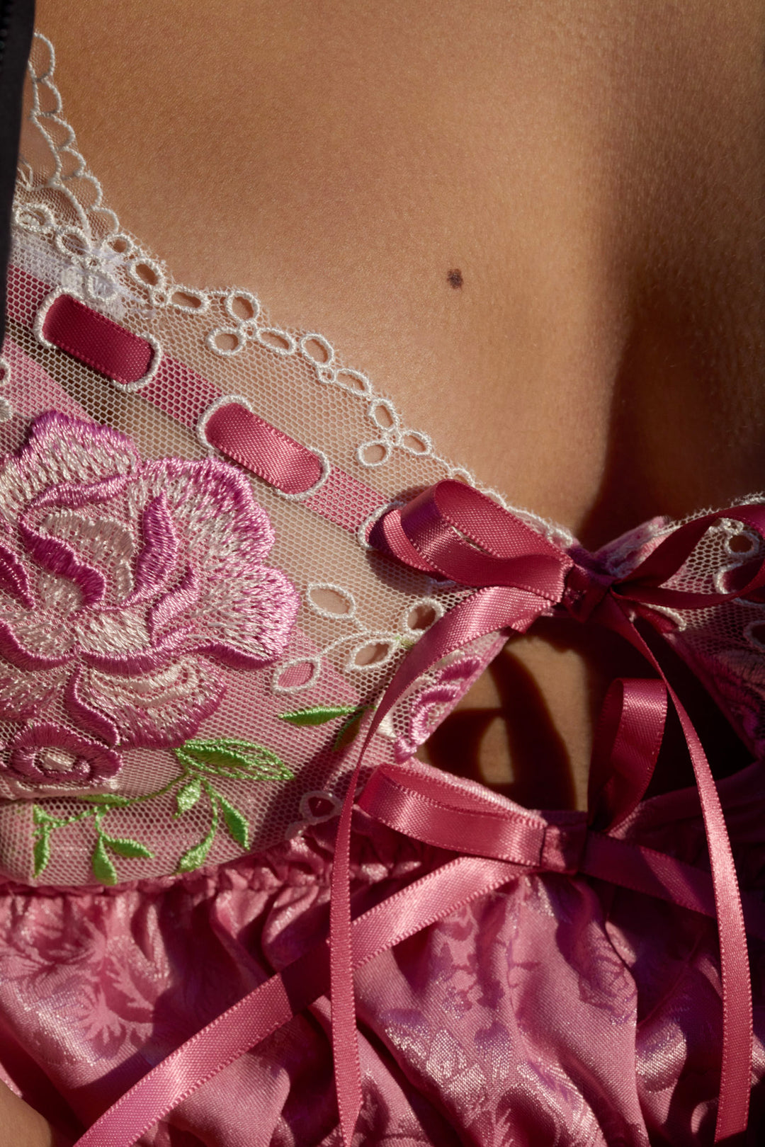 Rose Milk Eyelet Slip Dress - Pink | For Love and Lemons