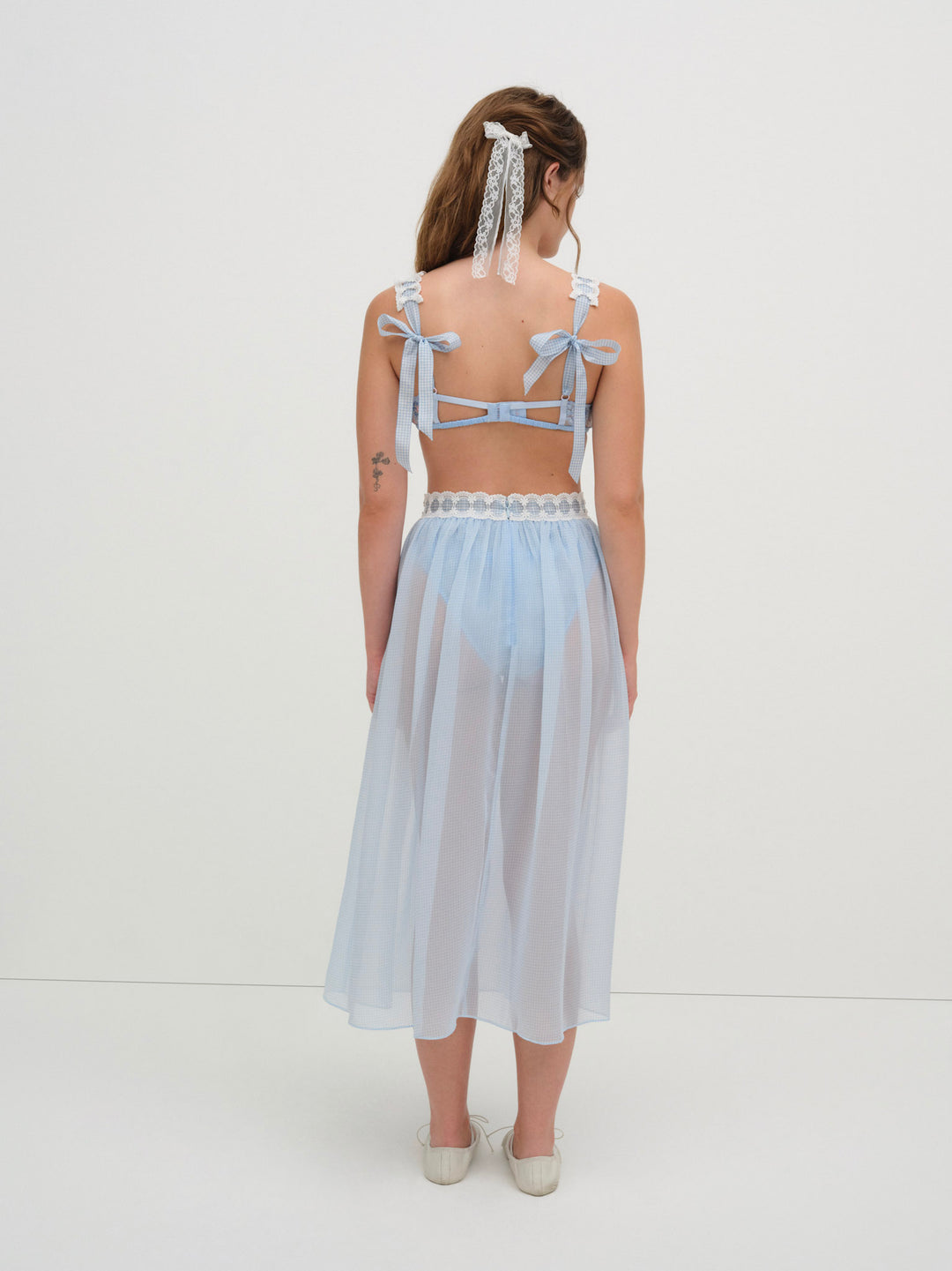 Dainty Doily Midi Skirt - Blue | For Love and Lemons