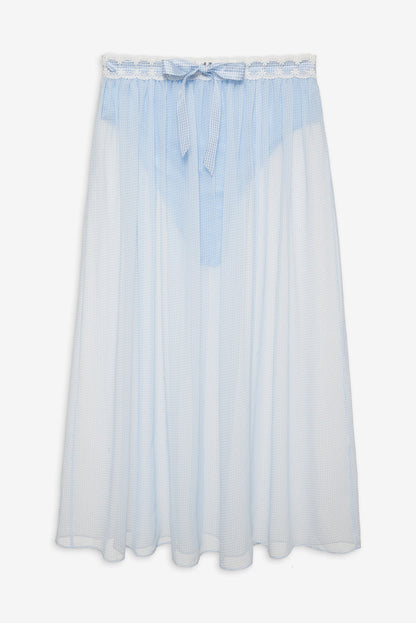 Dainty Doily Midi Skirt - Blue | For Love and Lemons