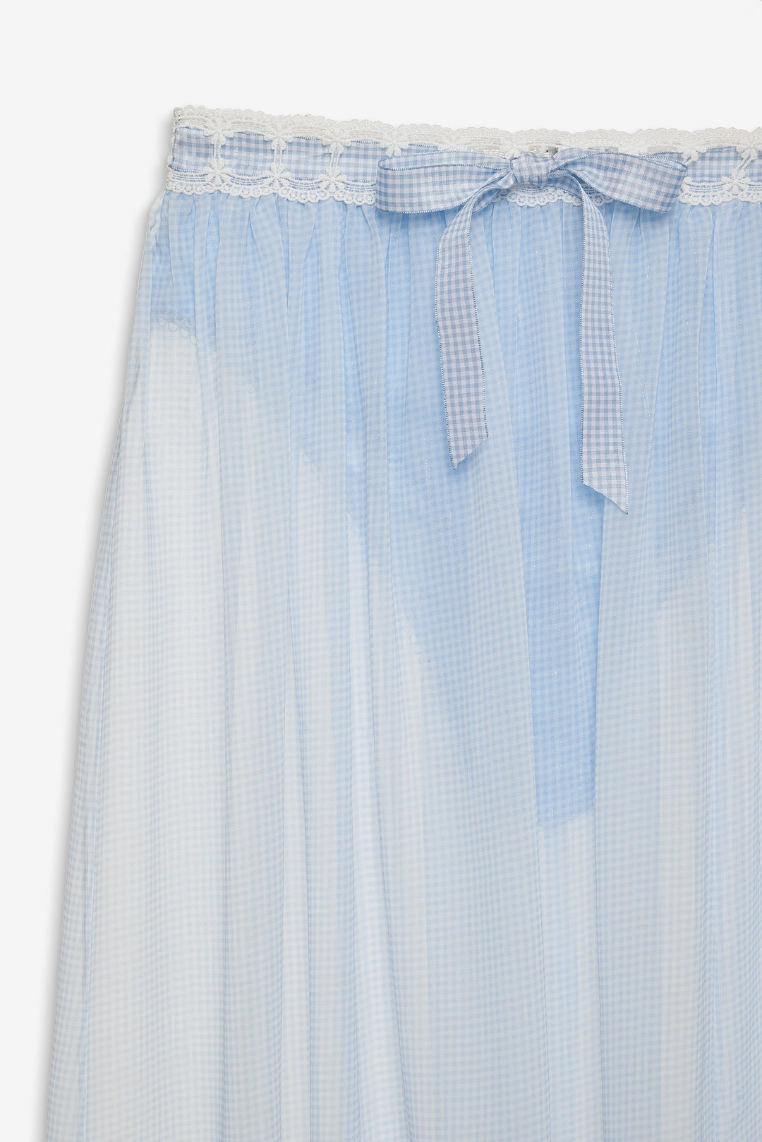 Dainty Doily Midi Skirt - Blue | For Love and Lemons