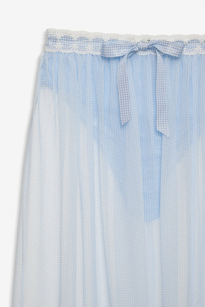 Dainty Doily Midi Skirt - Blue | For Love and Lemons