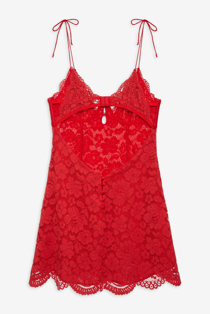Creamsicle Lace Slip Dress - Red | For Love and Lemons