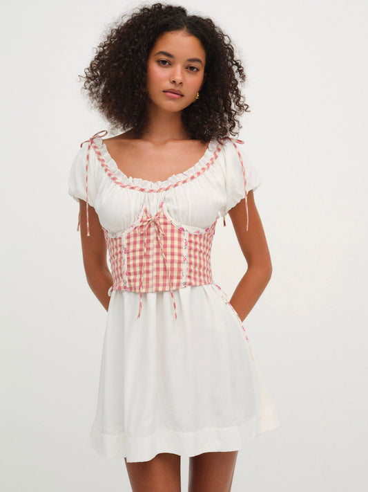 Georgia Corset Slip Dress - Red | For Love and Lemons