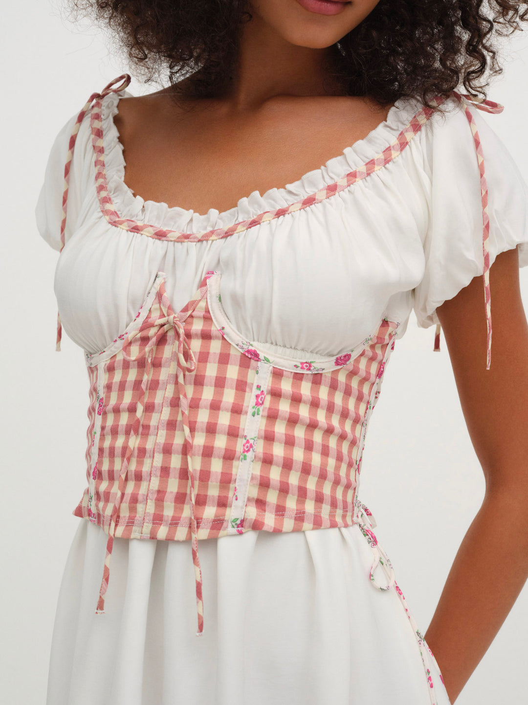 Georgia Corset Slip Dress - Red | For Love and Lemons