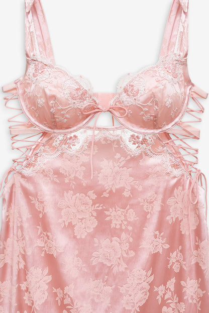 Le Fleur Slip Dress - Peach | For Love and Lemons
