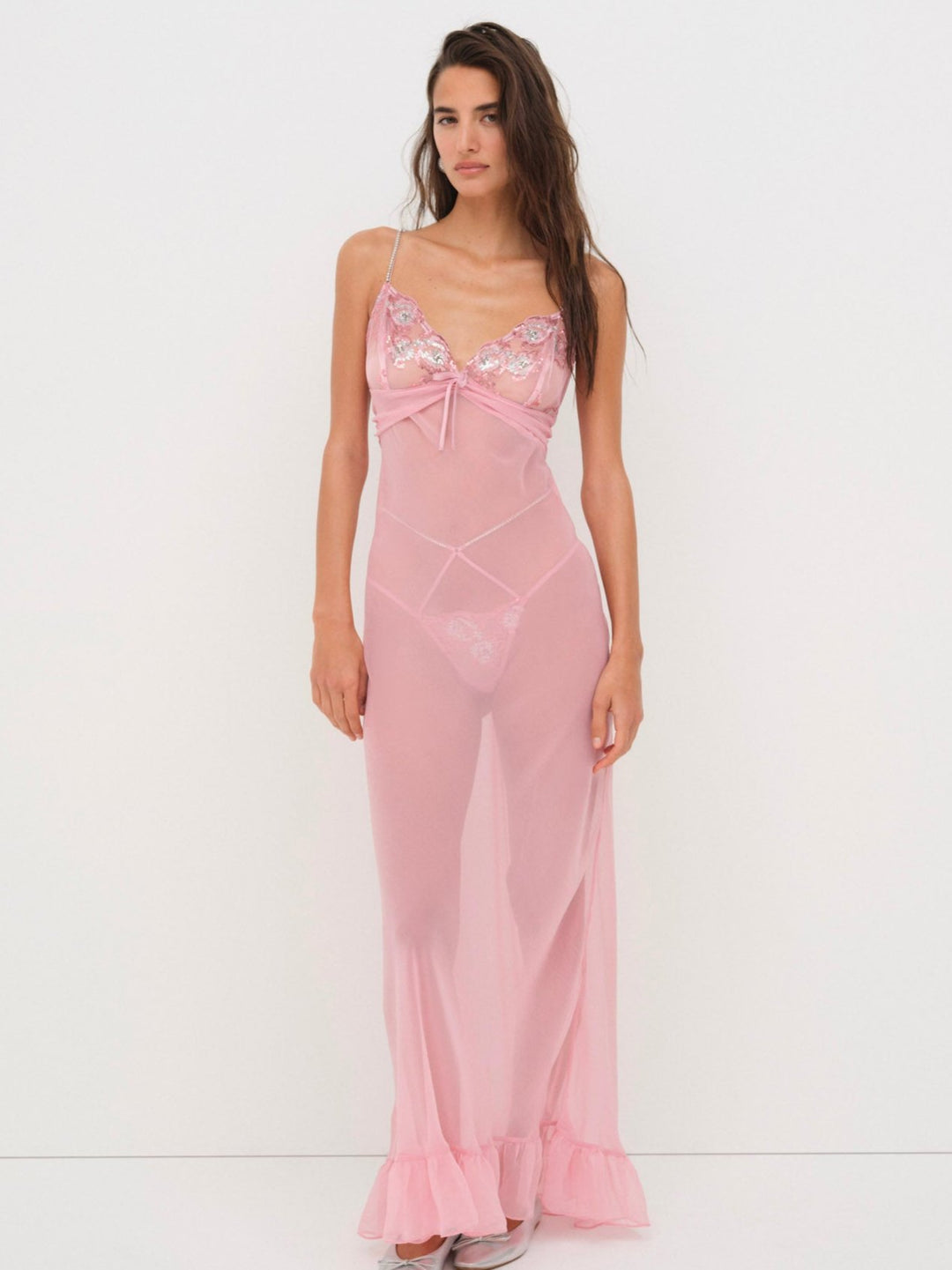 Kristi Maxi Slip Dress - Mauve | For Love and Lemons