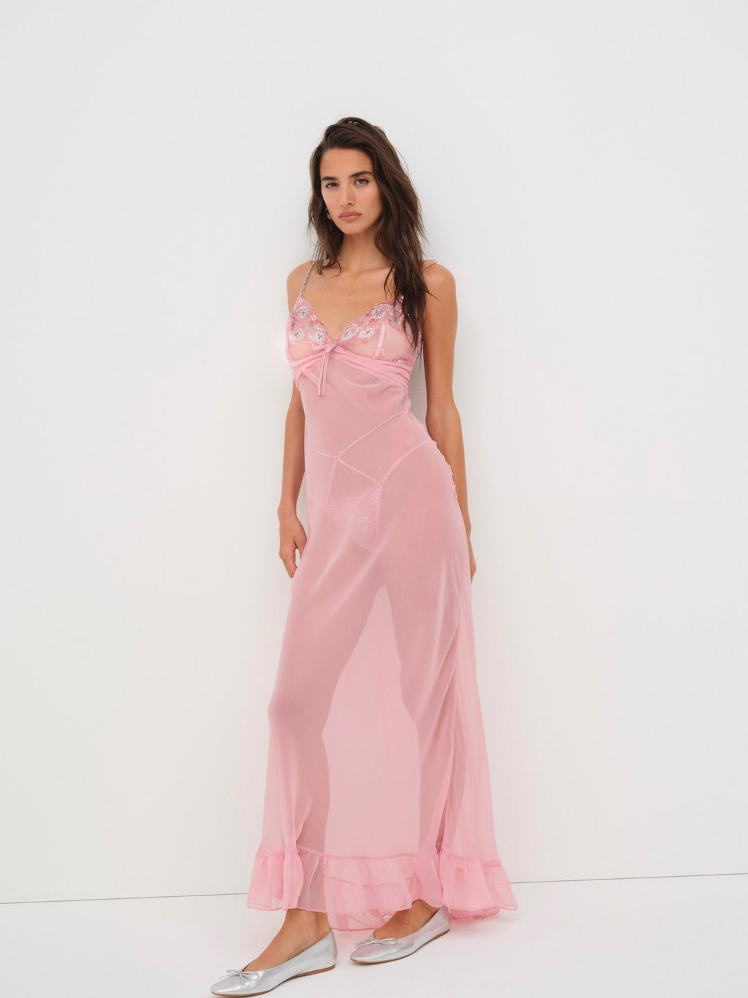 Kristi Maxi Slip Dress - Mauve | For Love and Lemons