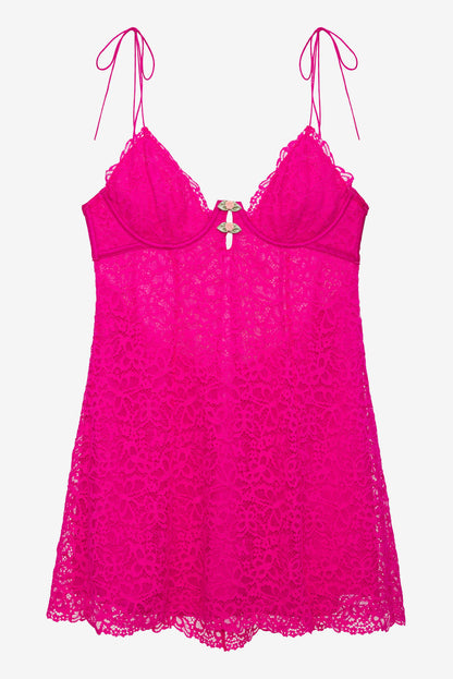 Creamsicle Lace Slip Dress - Pink | For Love and Lemons