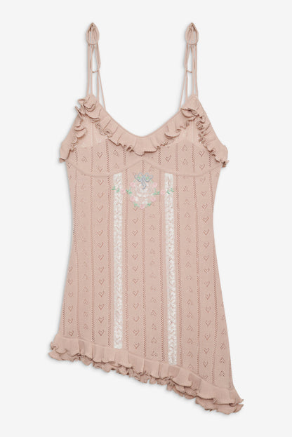 Eloise Asymmetric Knit Dress - Peach | For Love and Lemons
