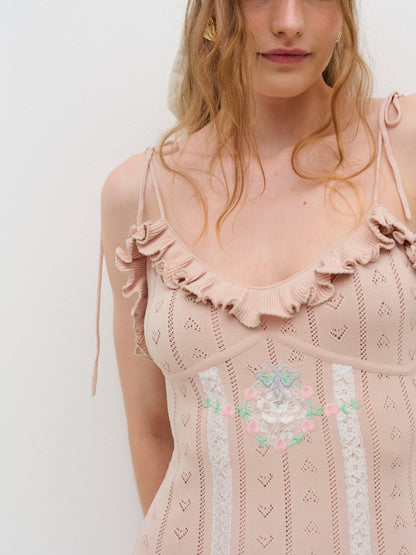 Eloise Asymmetric Knit Dress - Peach | For Love and Lemons