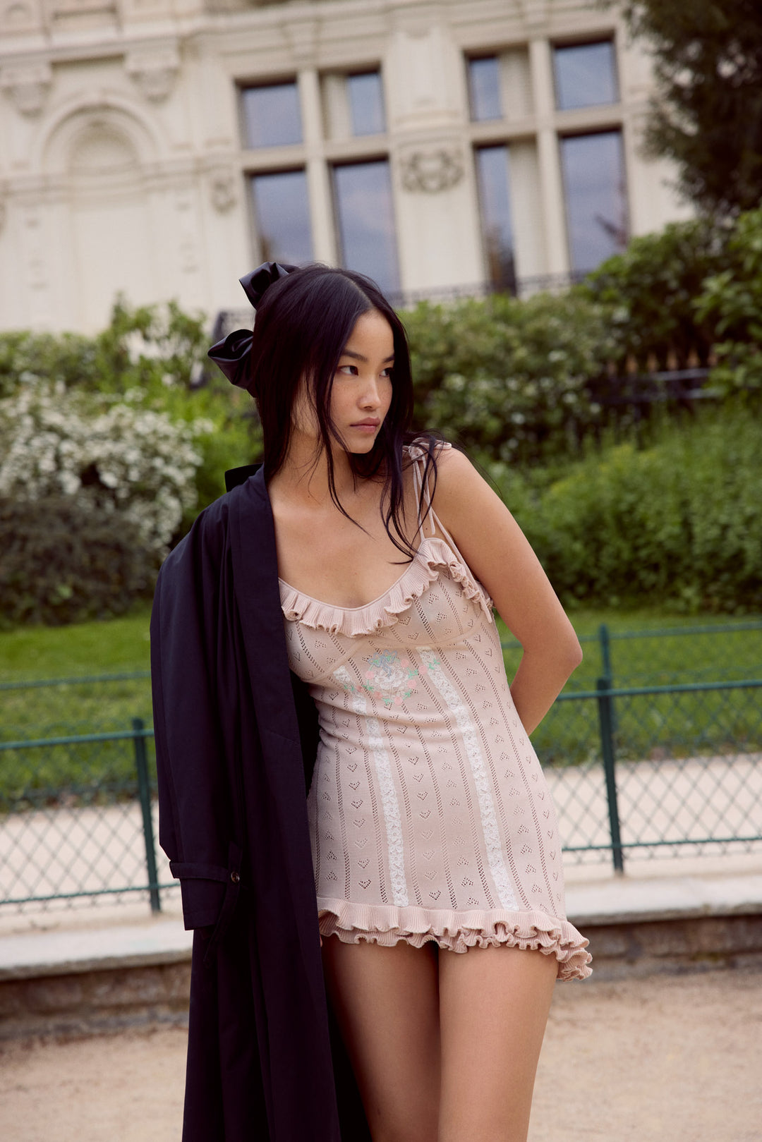 Eloise Asymmetric Knit Dress - Peach | For Love and Lemons