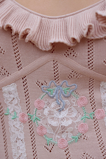 Eloise Asymmetric Knit Dress - Peach | For Love and Lemons