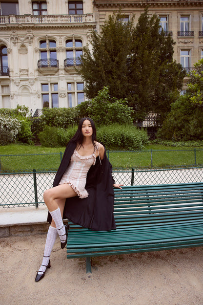Eloise Asymmetric Knit Dress - Peach | For Love and Lemons