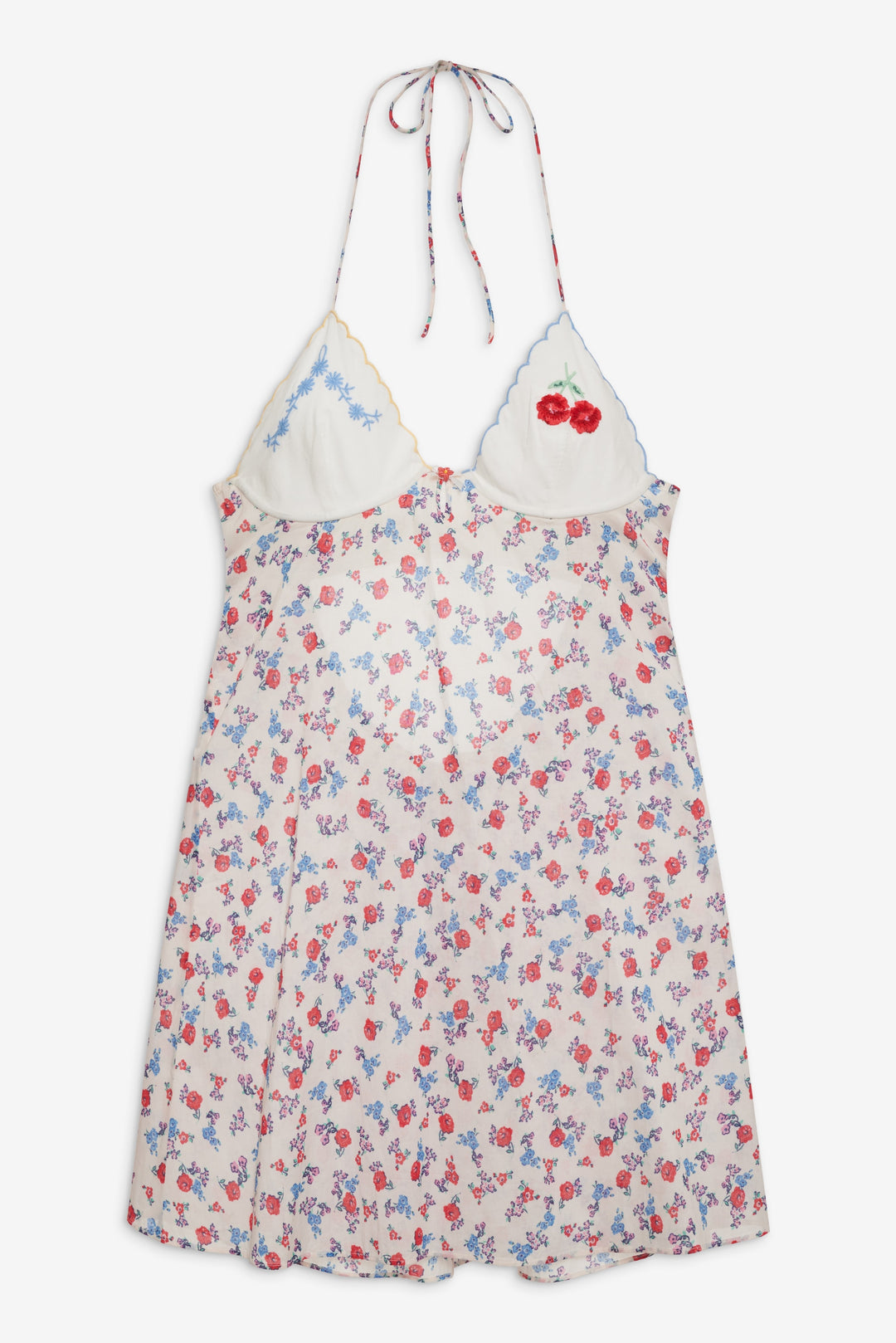 Forget Me Not Embroidery Slip Dress - White | For Love and Lemons