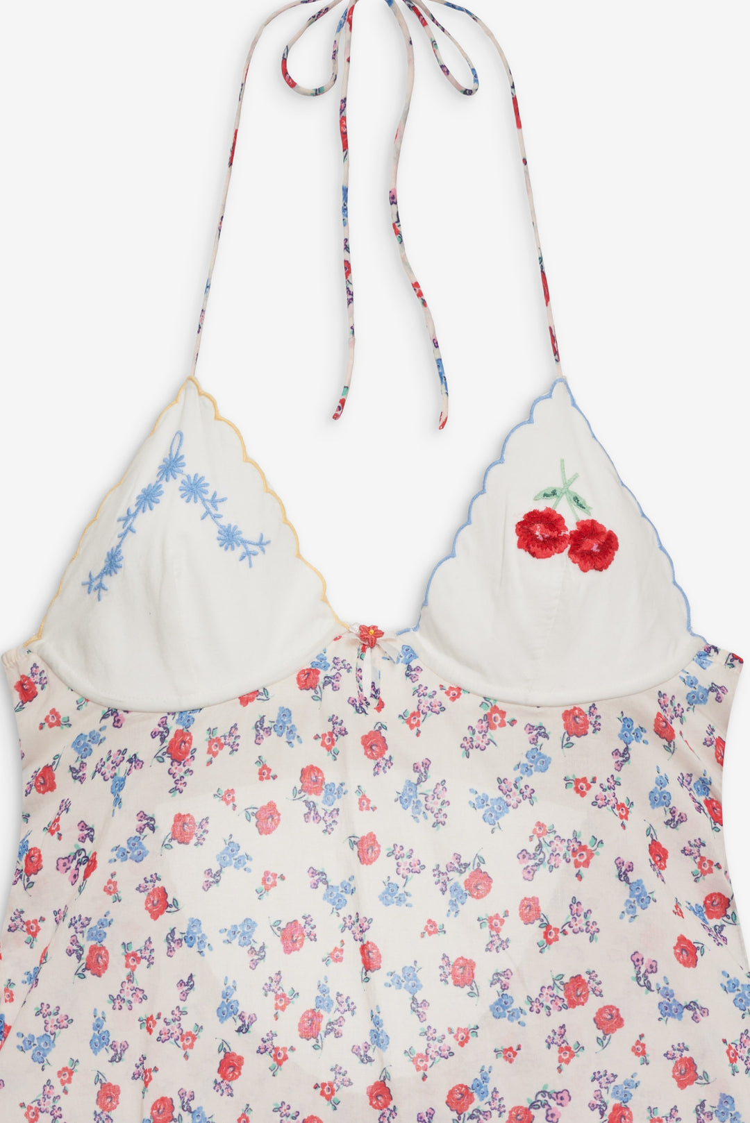 Forget Me Not Embroidery Slip Dress - White | For Love and Lemons
