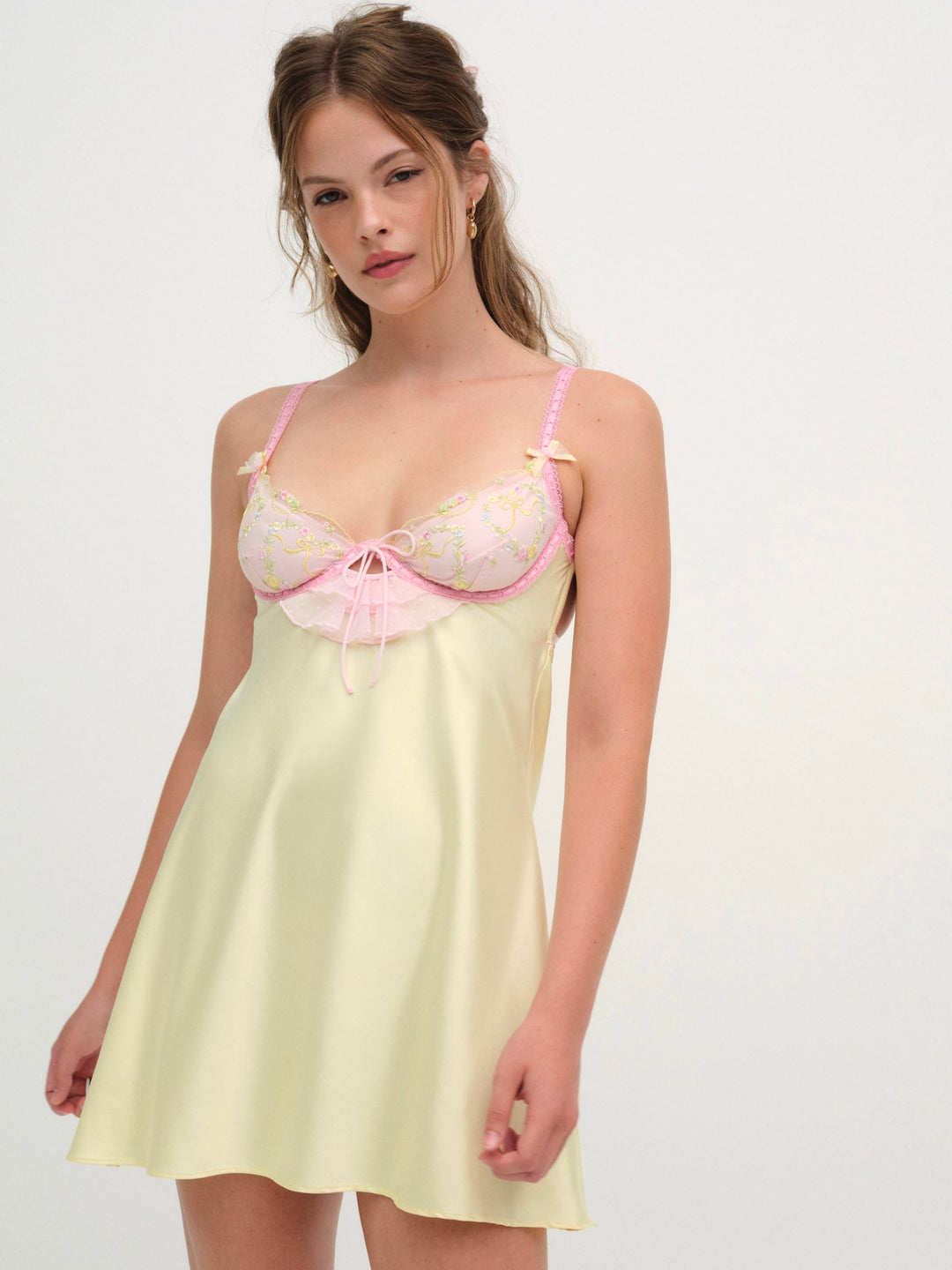 Sunny Bouquet Slip Dress - Multi Yellow | For Love and Lemons