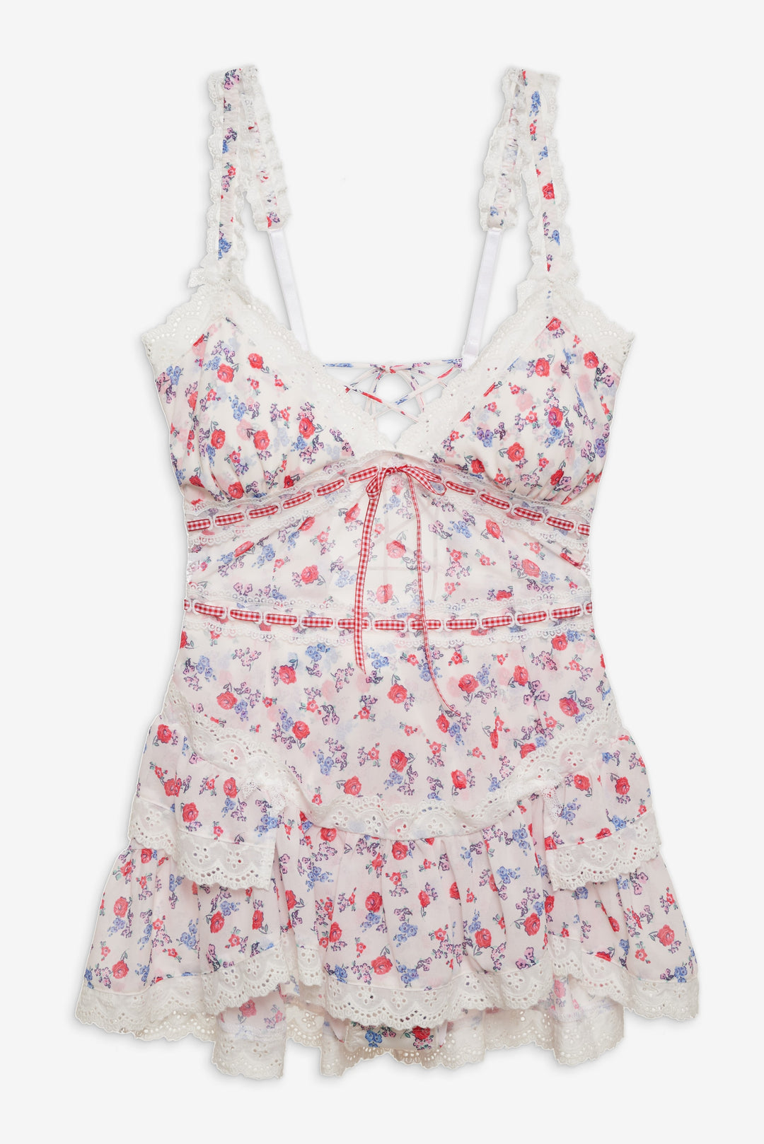 Ditsy Day Slip Dress - Red | For Love and Lemons