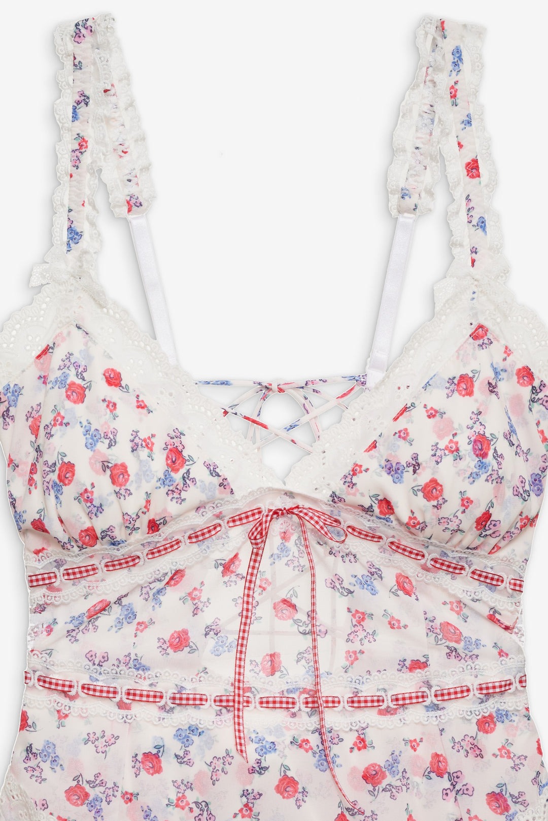 Ditsy Day Slip Dress - Red | For Love and Lemons