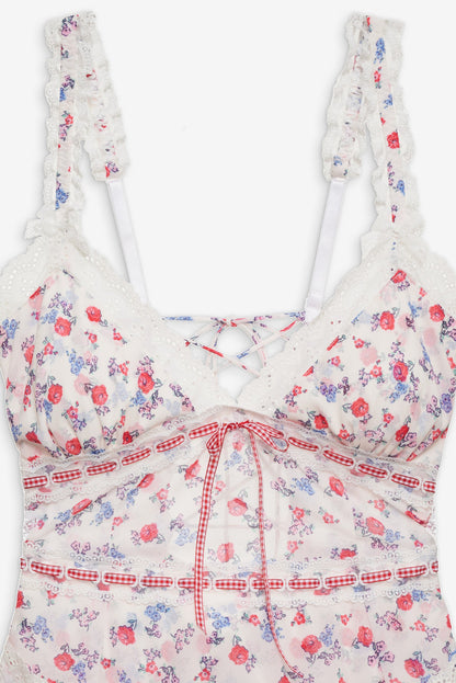 Ditsy Day Slip Dress - Red | For Love and Lemons