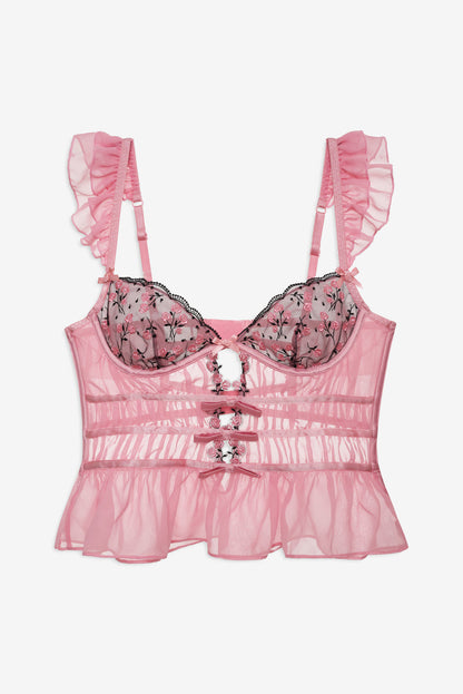 Rose Cluster Bustier - Pink | For Love and Lemons