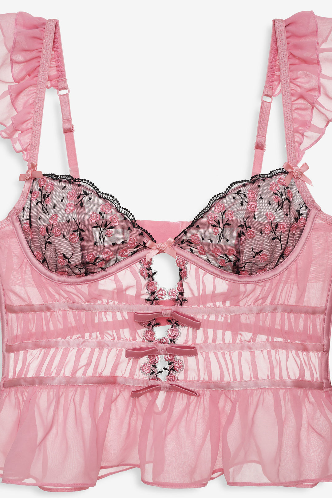 Rose Cluster Bustier - Pink | For Love and Lemons