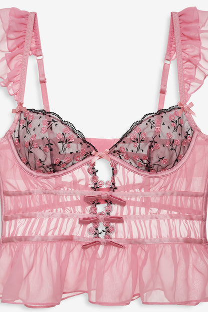 Rose Cluster Bustier - Pink | For Love and Lemons