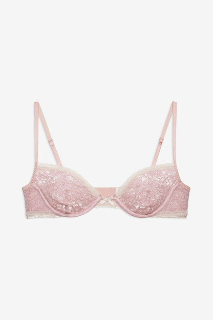 Pamela Stretch Lace Underwire Bra - Pink | For Love and Lemons