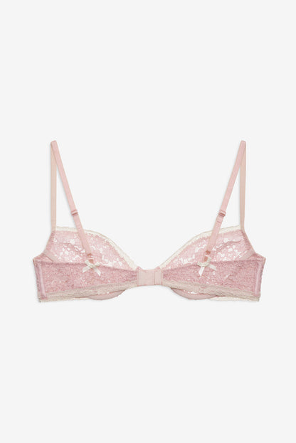 Pamela Stretch Lace Underwire Bra - Pink | For Love and Lemons