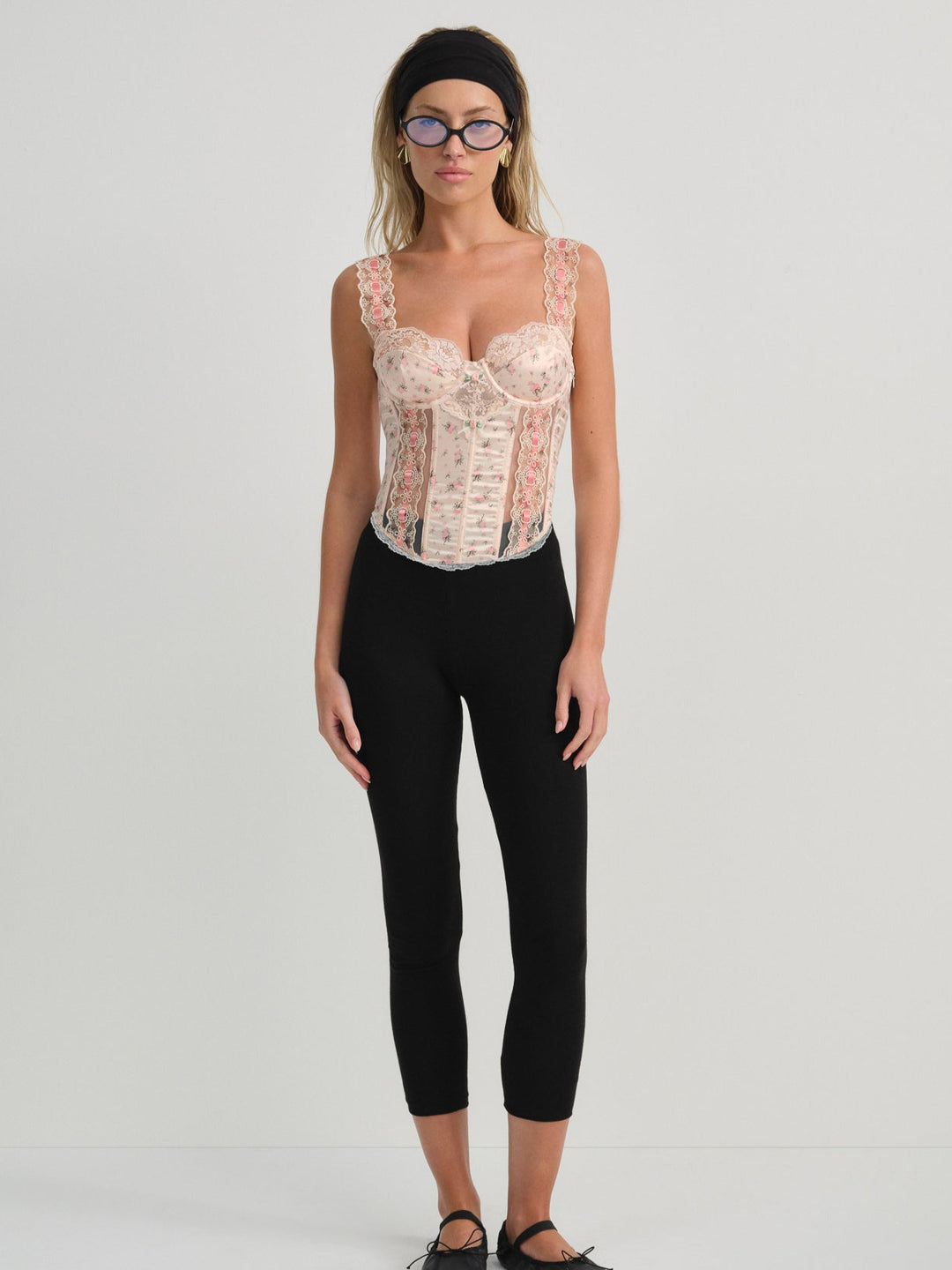Peaches & Cream Bustier - Peach | For Love and Lemons