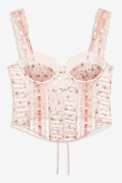 Peaches & Cream Bustier - Peach | For Love and Lemons