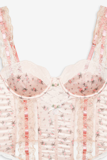 Peaches & Cream Bustier - Peach | For Love and Lemons